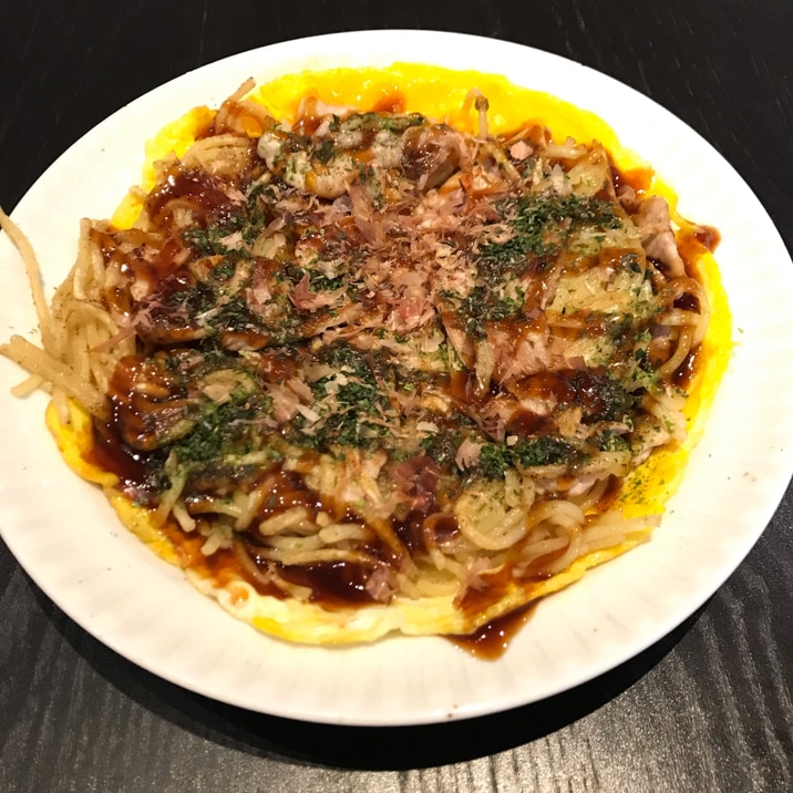 簡単！ちゃんぽん麺を使った広島焼き風レシピ